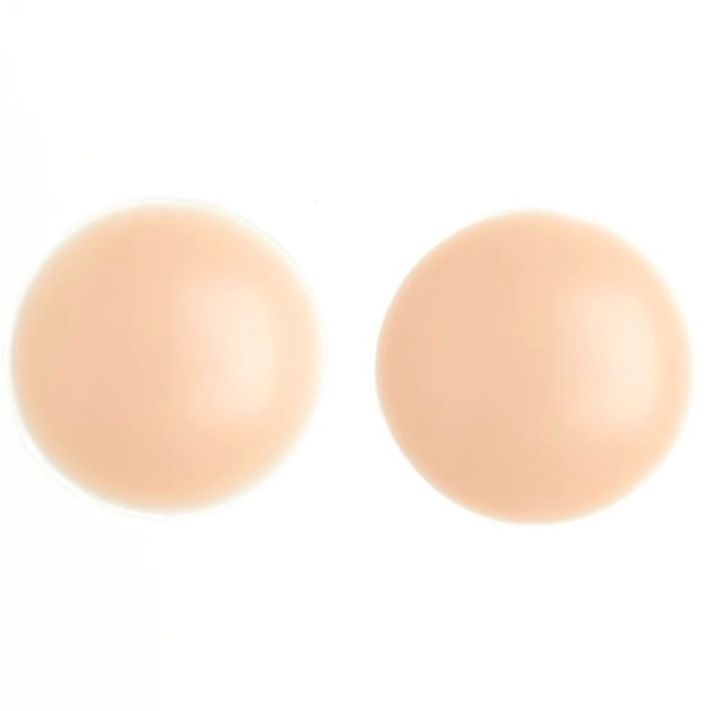 (PACK OF 3) Seamless Nude Silicone Reusable Nipple Covers (Beige)